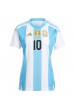 Argentinië Lionel Messi #10 Voetbaltruitje Thuis tenue Dames Copa America 2024 Korte Mouw